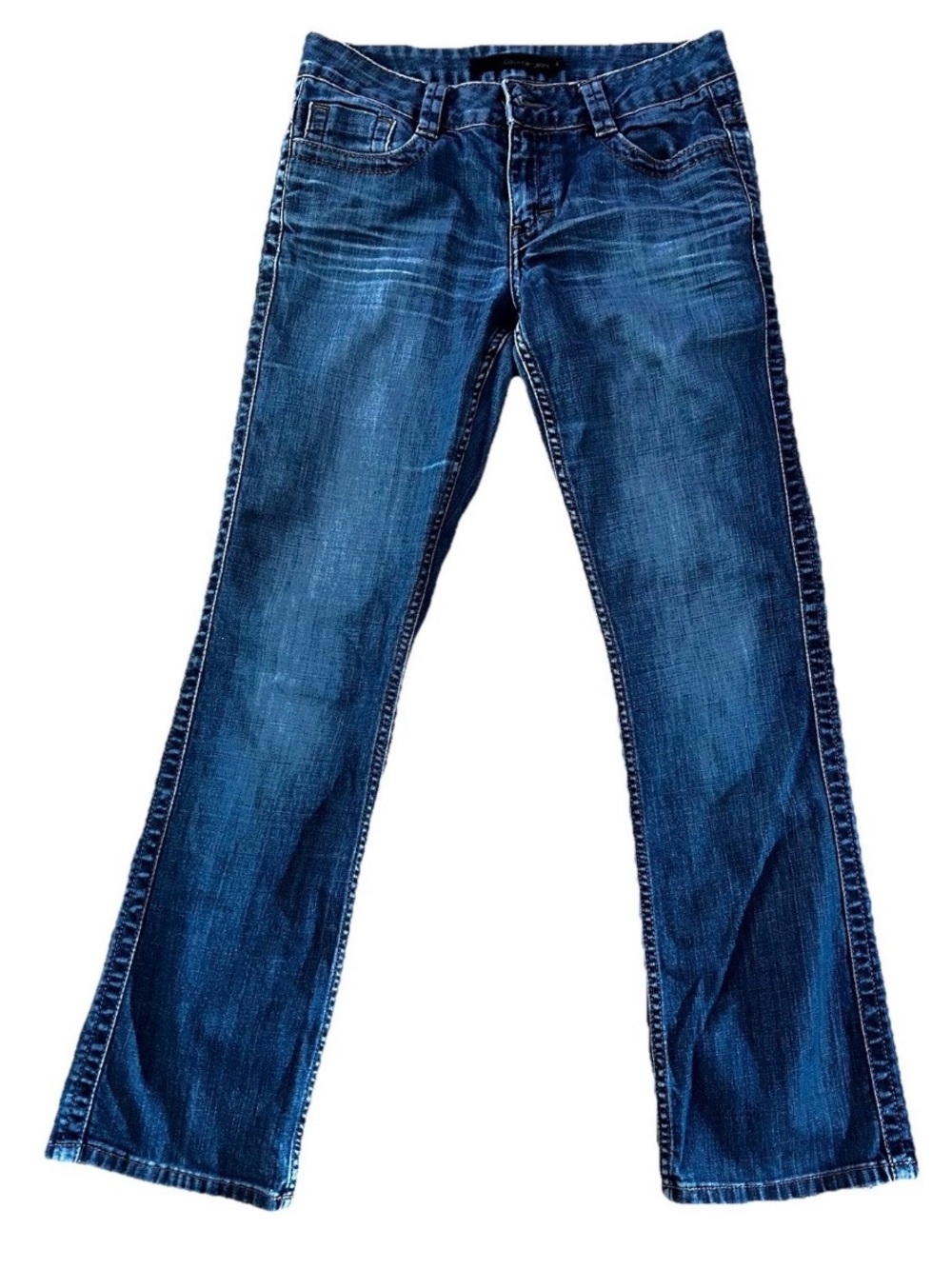Calvin Klein Jeans y2k style high quality bootcut Denim w back pockets detail